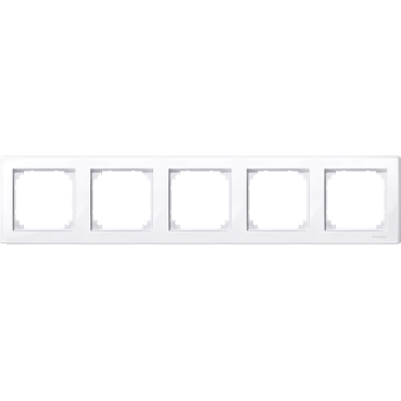 MTN478525 - M-Smart frame, 5-gang, active white, glossy, Schneider Electric