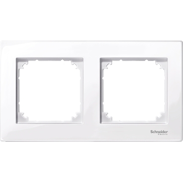 MTN515225 - M-Plan frame, 2-gang, active white, glossy, Schneider Electric