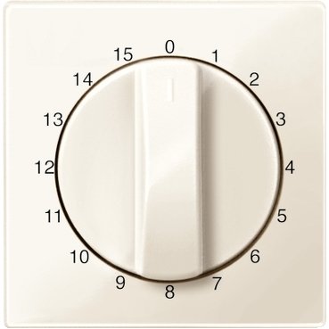 MTN567444 - Central plate for time switch insert, 15 min, white, glossy, System M, Schneider Electric