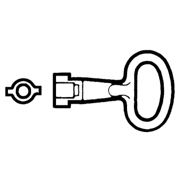 NSYLDB5 - Metal key for 5mm double bar insert, Schneider Electric