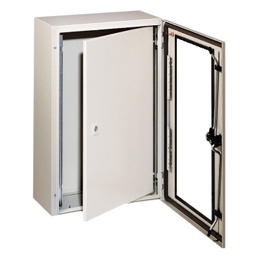 NSYPIN106 - Internal door for Spacial WM encl.H1000xW600 steel, RAL7035.Adjustable in depth, Schneider Electric