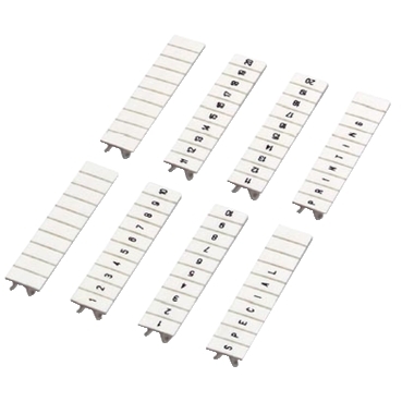 NSYTRAB510 - Clip in marking strip, 5mm, 10 characters 1 to 10, printed horizontally, white, Schneider Electric (multiplu comanda: 10 buc)