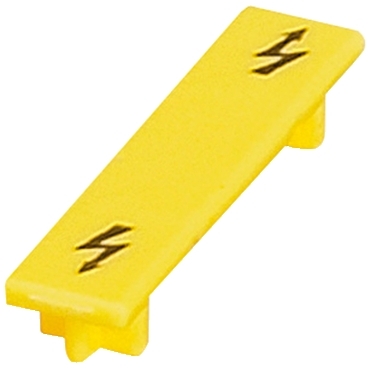 NSYTRACS10 - NSYTR Warning label for screw terminal blocks - 10mmp - yellow, Schneider Electric (multiplu comanda: 10 buc)