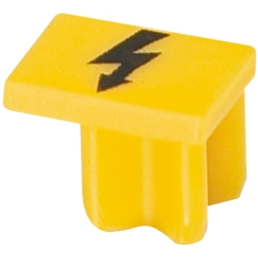 NSYTRACSR6 - NSYTR Warning label for spring terminal blocks - 6mmp - yellow, Schneider Electric (multiplu comanda: 10 buc)