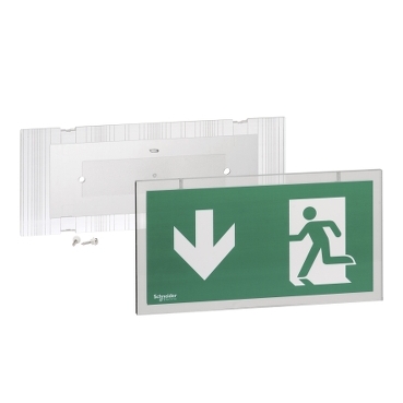 OVA53139 - Exiway Easyled - Vetrosignal exit sign down/down ISO kit for Easyled / ESI, Schneider Electric