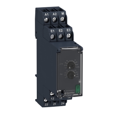 RM22JA21MR - Overcurrent control relay 4mA�1A, 2 C/O, Schneider Electric