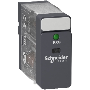 RXG13JD - releu ambrosabil de interfata - Zelio RXG - 1C/O standard - 12 Vcc - 10A- cu LED, Schneider Electric