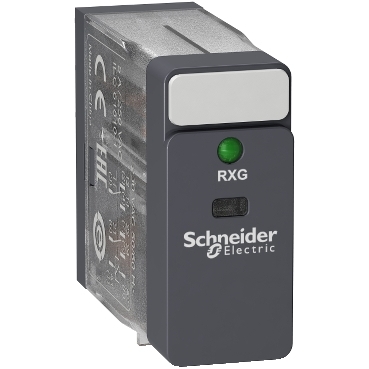 RXG23P7 - releu ambrosabil de interfata- Zelio RXG- 2 C/O standard- 230 V ca- 5 A- cu LED, Schneider Electric