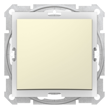 SDN0400547 - Sedna - 1pole 2way switch - 10AX IP44 without frame beige, Schneider Electric