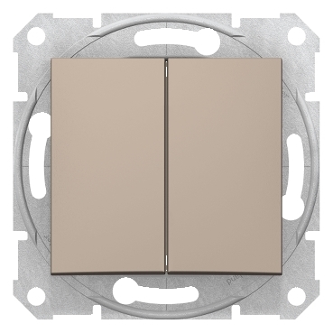 SDN0600168 - Sedna - intrerupator dublu 2 cai - 10AX fara rama titan, Schneider Electric