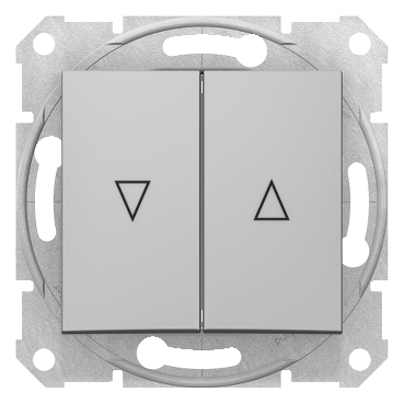 SDN1300160 - Sedna - buton storuri - 10AX blocare electrica, fara rama aluminiu, Schneider Electric