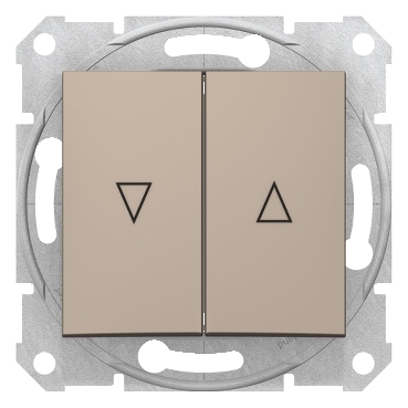 SDN1300168 - Sedna - buton storuri - 10AX blocare electrica, fara rama titan, Schneider Electric