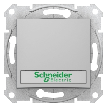 SDN1600360 - Sedna - buton monopolar - 10AX eticheta, led pozitie, fara rama aluminiu, Schneider Electric