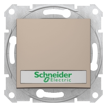 SDN1600368 - Sedna - buton monopolar - 10AX eticheta, led pozitie, fara rama titan, Schneider Electric