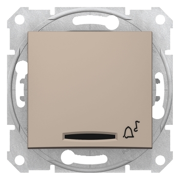 SDN1600468 - Sedna - buton monopolar - 10AX led pozitie, simbol sonerie, fara rama titan, Schneider Electric