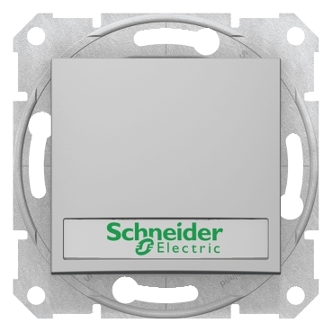 SDN1700460 - Sedna - buton monopolar - 10AX 12V~ label, led pozitie, fara rama aluminiu, Schneider Electric