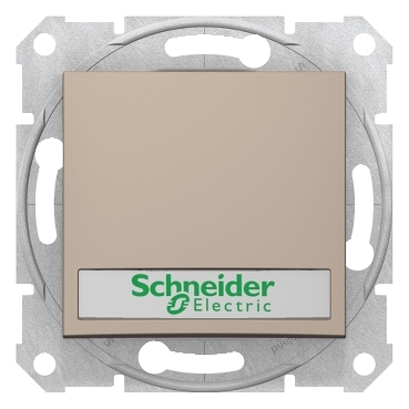 SDN1700468 - Sedna - buton monopolar - 10AX 12V~ label, led pozitie, fara rama titan, Schneider Electric