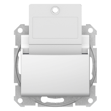 SDN1900121 - Sedna - hotel card switch - 10AX without frame white, Schneider Electric
