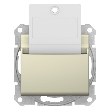 SDN1900147 - Sedna - hotel card switch - 10AX without frame beige, Schneider Electric