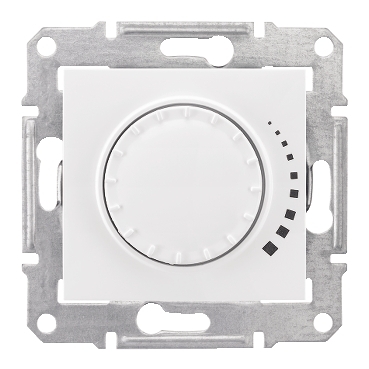SDN2200421 - Sedna - rotary dimmer - 325VA, without frame white, Schneider Electric
