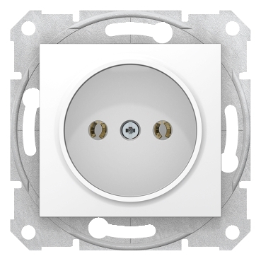 SDN2900121 - Sedna - single socket outlet, without earth - 16A, without frame white, Schneider Electric