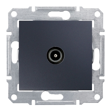 SDN3201670 - Sedna - TV connector - 1dB without frame graphite, Schneider Electric