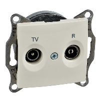 SDN3301347 - Sedna - TV/R intermediate outlet - 8dB without frame beige, Schneider Electric