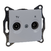 SDN3301821 - Sedna - TV/R intermediate outlet - 4dB without frame white, Schneider Electric