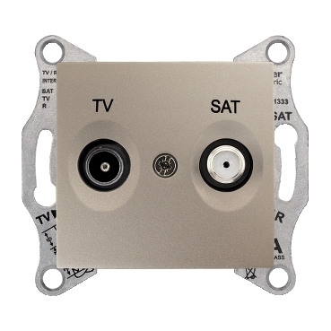 SDN3401668 - Sedna - priza de capat TV-SAT - 1dB fara rama titan, Schneider Electric