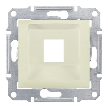 SDN4300347 - Sedna plate, single; KRONE, cat5e, cat6 UTP (wo connector), beige, Schneider Electric