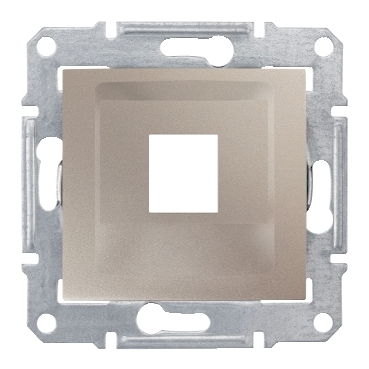SDN4300368 - Sedna plate, single; KRONE, cat5e, cat6 UTP (wo connector), titan, Schneider Electric