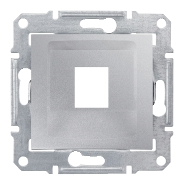 SDN4300560 - Sedna plate, single; SYSTIMAX, cat5e, cat6 UTP (wo connector), alum, Schneider Electric