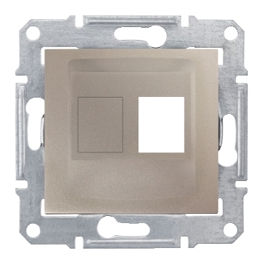 SDN4300668 - Sedna plate, single; AMP, MOLEX, KELINE, cat5e, cat6 UTP (wo connector), titan, Schneider Electric