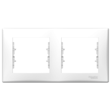 SDN5800321 - Sedna - horizontal 2-gang frame - white, Schneider Electric