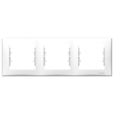 SDN5800521 - Sedna - horizontal 3-gang frame - white, Schneider Electric