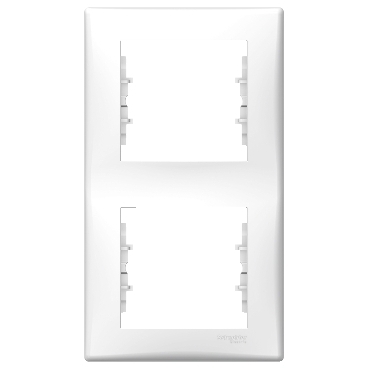 SDN5801121 - Sedna - vertical 2-gang frame - white, Schneider Electric