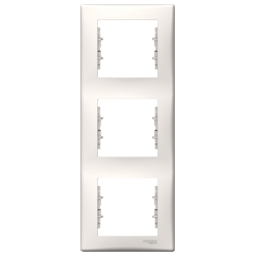SDN5801323 - Sedna - vertical 3-gang frame - cream, Schneider Electric