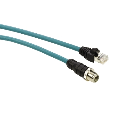 TCSECL1M1M10S2 - Ethernet ConneXium cable - M12 connector - M12 connector - IP67 - 10 m, Schneider Electric