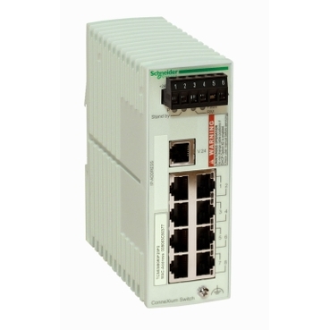 TCSESB083F23F0 - Ethernet TCP/IP basic managed switch - ConneXium - 8 ports for copper, Schneider Electric