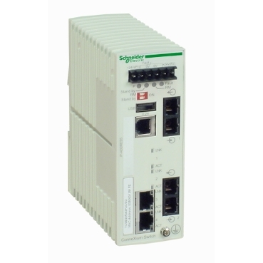 TCSESM043F2CS0 - switch cu management TCP/IP Ethernet - ConneXium - 2TX/2FX - mod unic, Schneider Electric