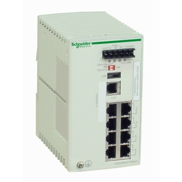 TCSESM083F23F0 - switch cu management TCP/IP Ethernet - ConneXium - 8 porturi pentru cupru, Schneider Electric