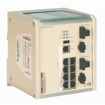 TCSESM083F23F1 - Ethernet TCP/IP extended managed switch - ConneXium - 8 ports for copper, Schneider Electric