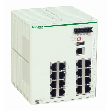 TCSESM163F23F0 - switch cu management TCP/IP Ethernet - ConneXium - 16 porturi pentru cupru, Schneider Electric