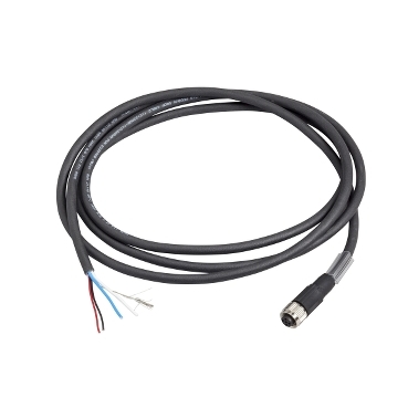 TCSMCN1F2 - Modbus shielded cable - M12 male connector - end with free wires - IP67 - 2 m, Schneider Electric