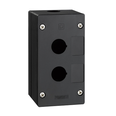 XALG020 - empty control station-severe environments-black-2cut-outs-2 vertical openings, Schneider Electric