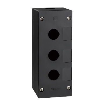 XALG030 - empty control station-severe environments-black-3cut-outs-3 vertical openings, Schneider Electric
