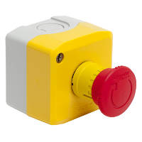 XALK178H7 - yellow station - 1 red mushroom head pushbutton diam.40 turn to release 1NC, Schneider Electric