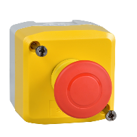XALK198 - yellow station - 1 red mushroom head pushbutton diam.40 push-pull 1NC, Schneider Electric