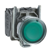 XB4BW33B5 - buton ilum. complet incastrat verde diam. 22, revenire cu arc, 1NO+1NC 24 V, Schneider Electric