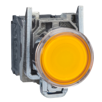 XB4BW3565 - buton ilum. complet incastrat portoc. diam. 22, revenire cu arc, 1NO+1NC <= 250 V, Schneider Electric